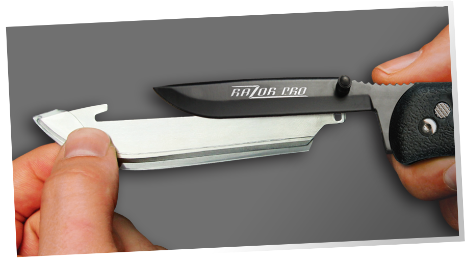 NEW Outdoor Edge Razor-Pro Orange Replaceable Razor Blade Gutting Blade Knife