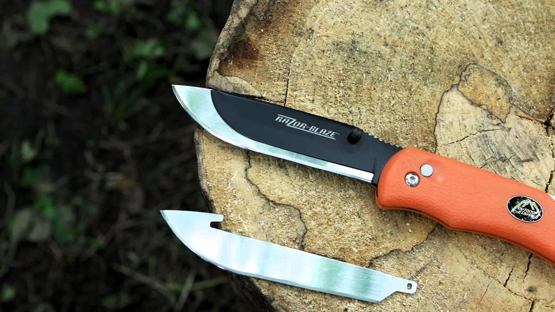 NEW Outdoor Edge Razor-Pro Orange Replaceable Razor Blade Gutting Blade Knife