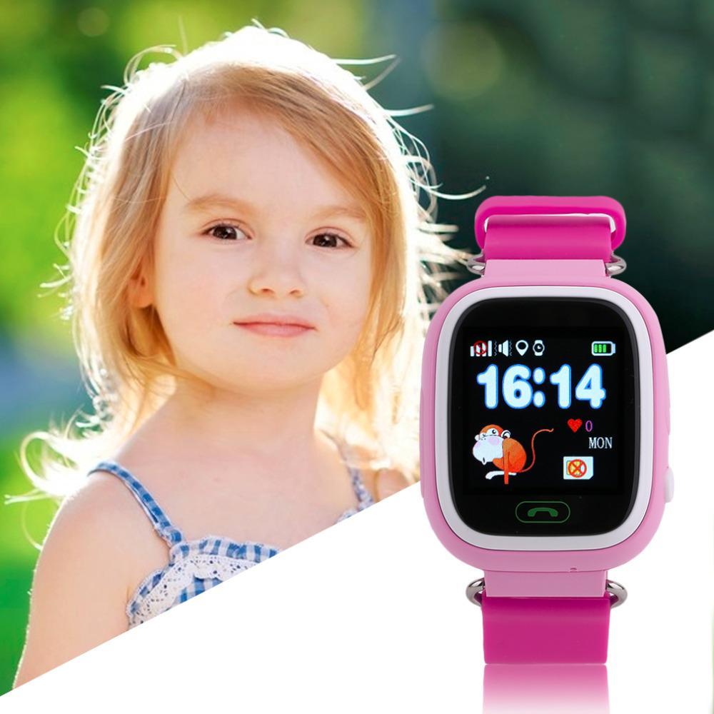 Children Student Touch Screen Smart Watches GPS Positioning Phone Call WiFi Anti Fall Off Waterproof Wristwatch Q90