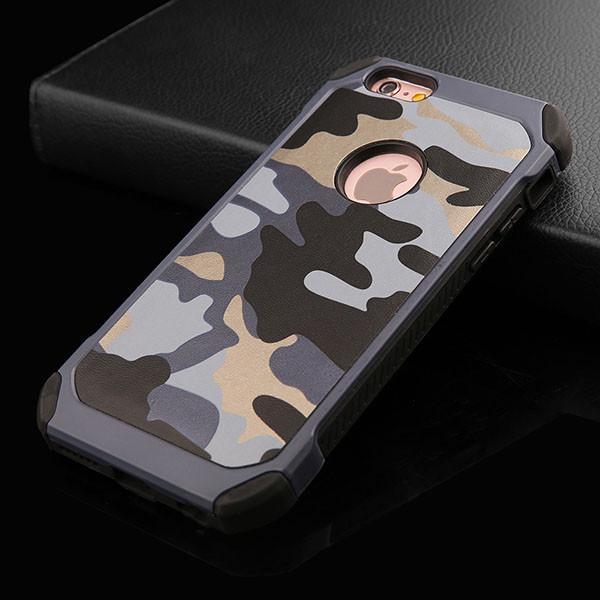2 in 1 Army Camouflage Case For iphone 7 6 6s Plus SE 5 5s 5G 4 4s Armor Case Fashion Hybrid Hard PC + Soft TPU Protective Cover