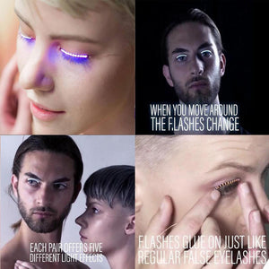 Pre-sale Salon Pub Club Bar Party Players LED Eyelidtape Electronic Eyelid False Eyelashes for Fashion Icon Performance