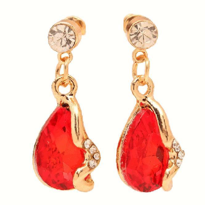 Rhinestone And Crystal Jewelry Earrings Water Wedding For Women Blue