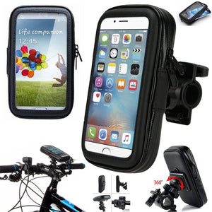 Universal 360 Degree Bicycle Bike Waterproof Phone Case Mount Holder For Mobiles