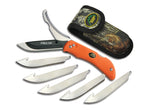 NEW Outdoor Edge Razor-Pro Orange Replaceable Razor Blade Gutting Blade Knife